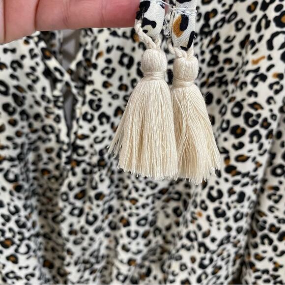 Show Me Your Mumu Tillie Tie Romper Women Cheetah Print Boho Resort Wear Size S - Picture 3 of 10